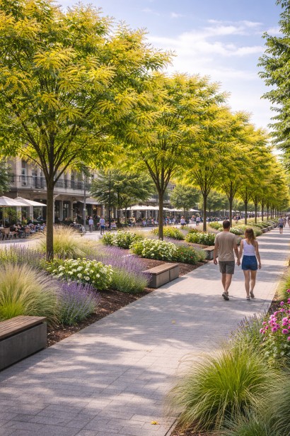 Кельрейтерія волотиста алейне озеленення